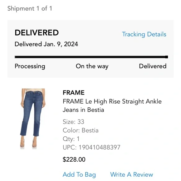 Frame Denim Women’s Straight Leg Jeans in Medium Blue - Picture 7 of 13
